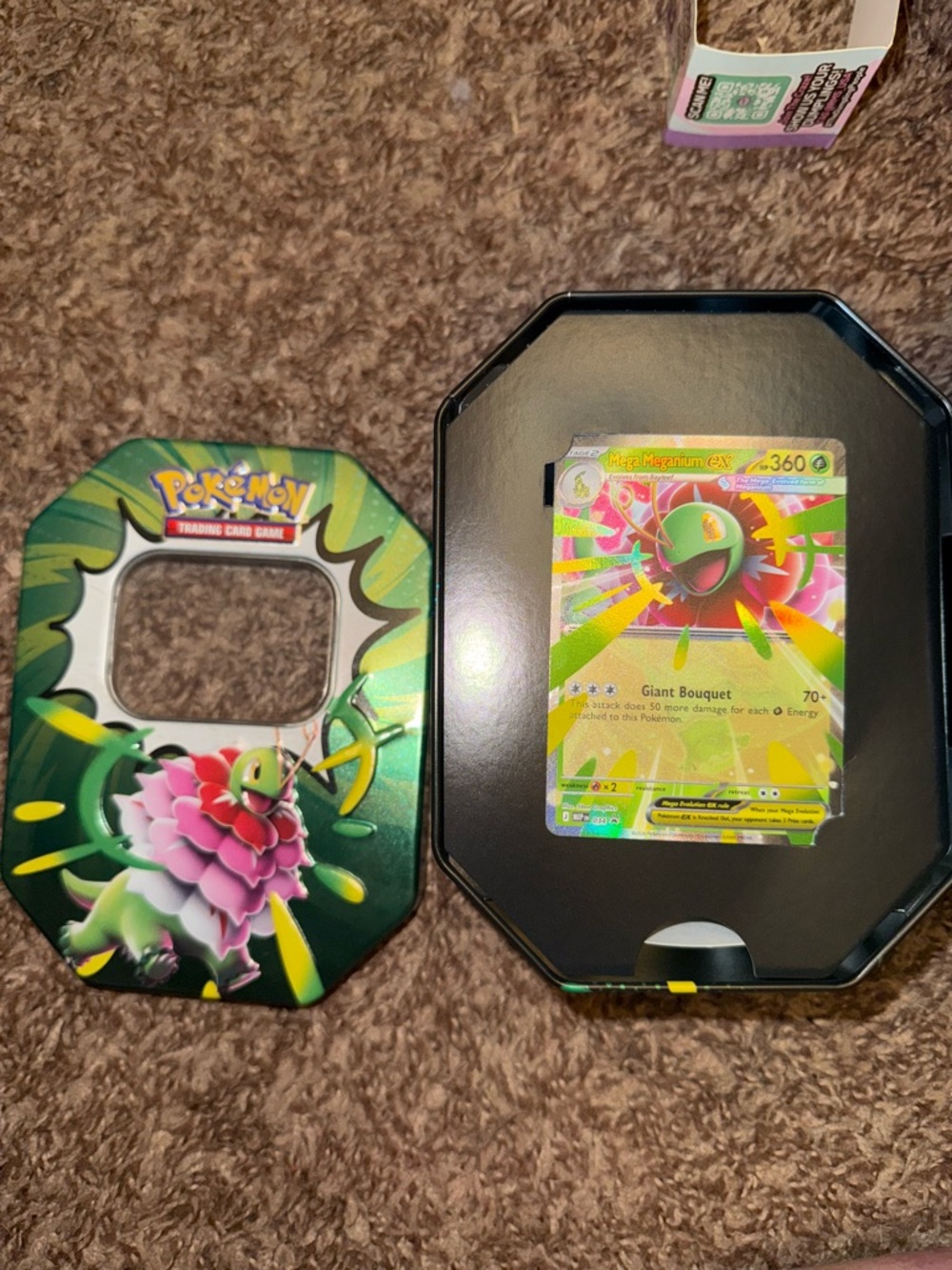 Pokemon Ascended Hero Empty Tin & Mega Meganium ex Promo
